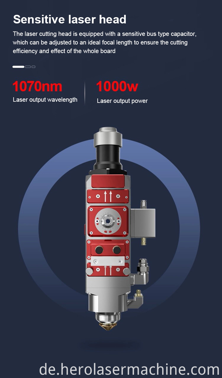 Hersteller Herolaser 1000W IPG CNC OPTICAL FIBER LASER CASER CTECTER -Schnittgerät für Metall SS